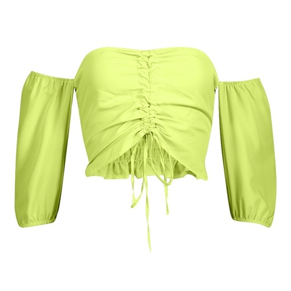 Boohoo Ruched Crop Top - Picture 7 of 9